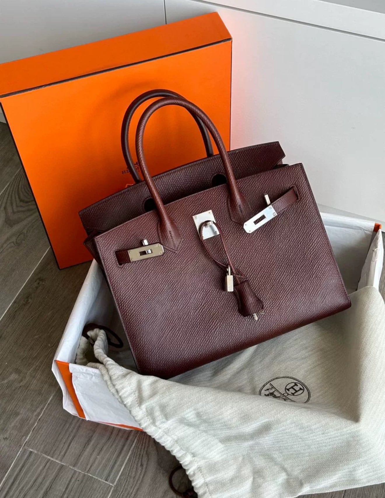 Hermès Birkin 30 Volynka Sellier Palladium Hardware