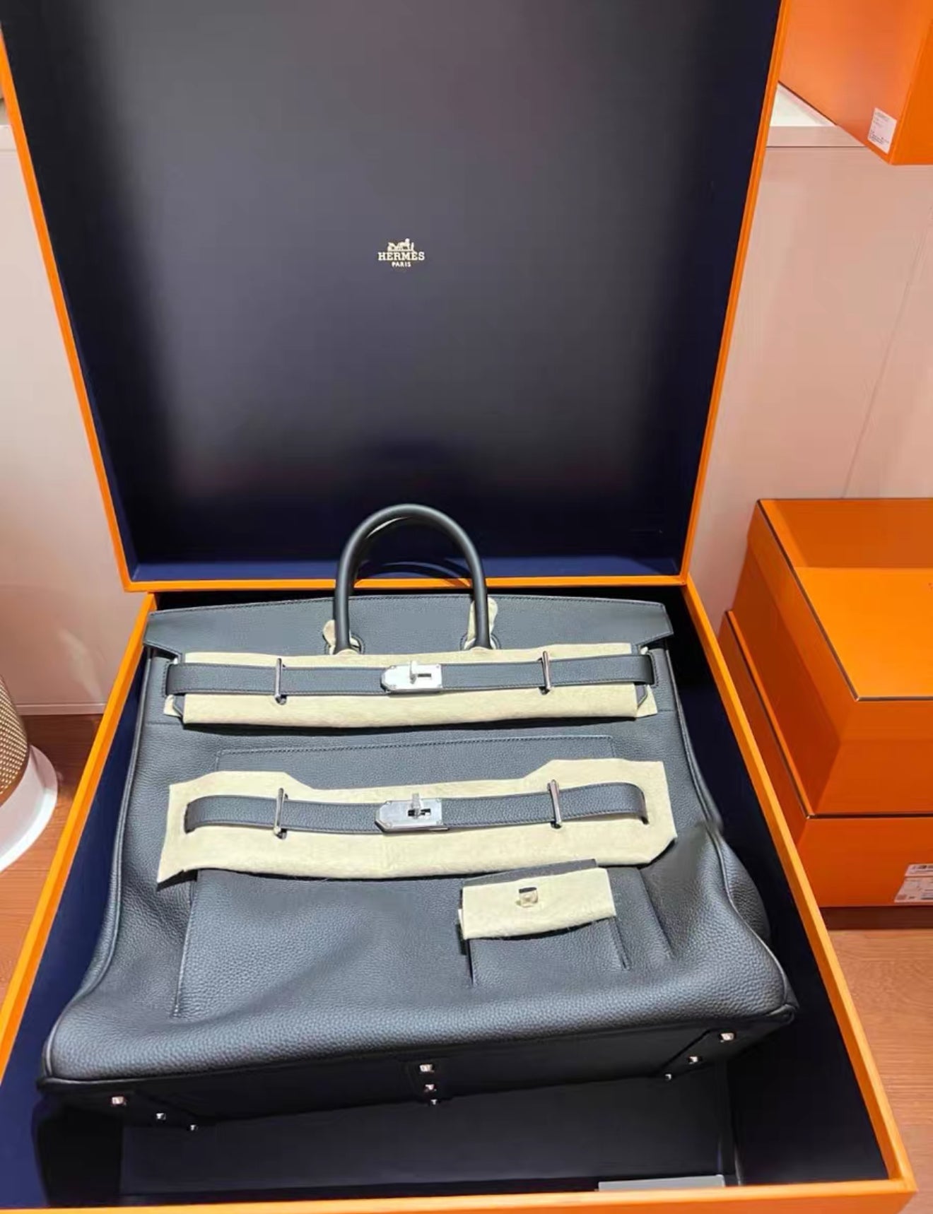 Hermes Birkin HAC 50 Multipocket Togo Leather Palladium Hardware