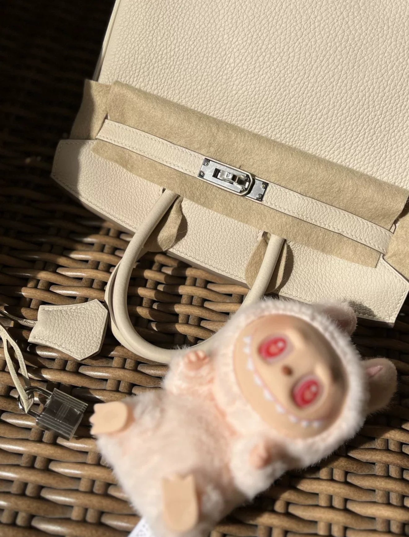 Hermès Birkin 25 Nata Togo Leather Palladium Hardware