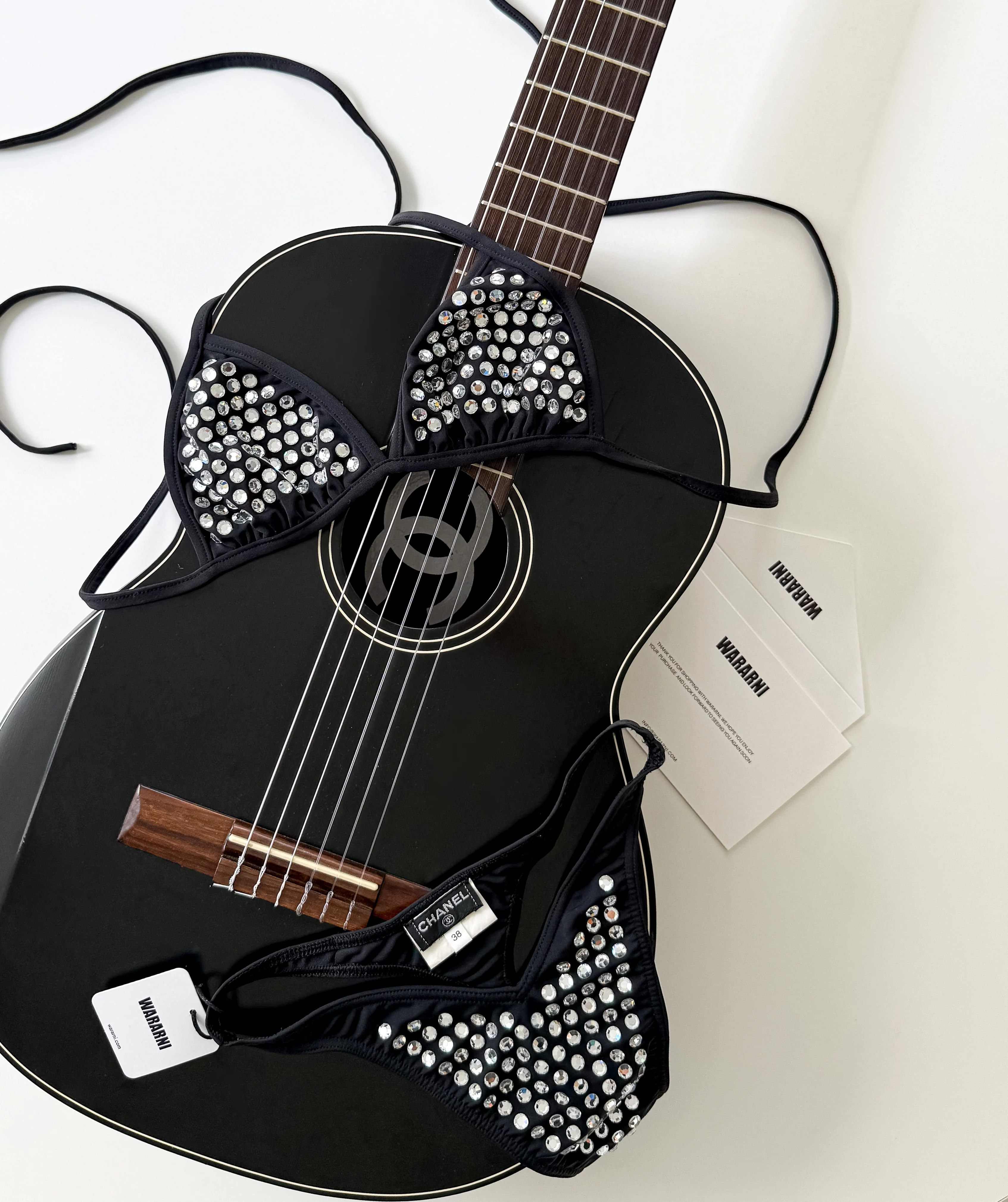 Chanel 1995 Black Crystal-Embellished Bikini — Barbie Collection Icon