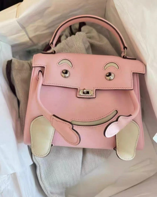 Hermès Kelly Doll Pink Rose Sakura Swift leather palladium hardware