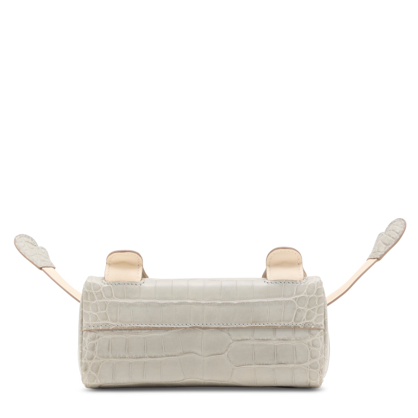 Hermes Kelly Doll Quelle Idole Gris Perle Matte Alligator  Craie Swift Leather with Gold Hardware
