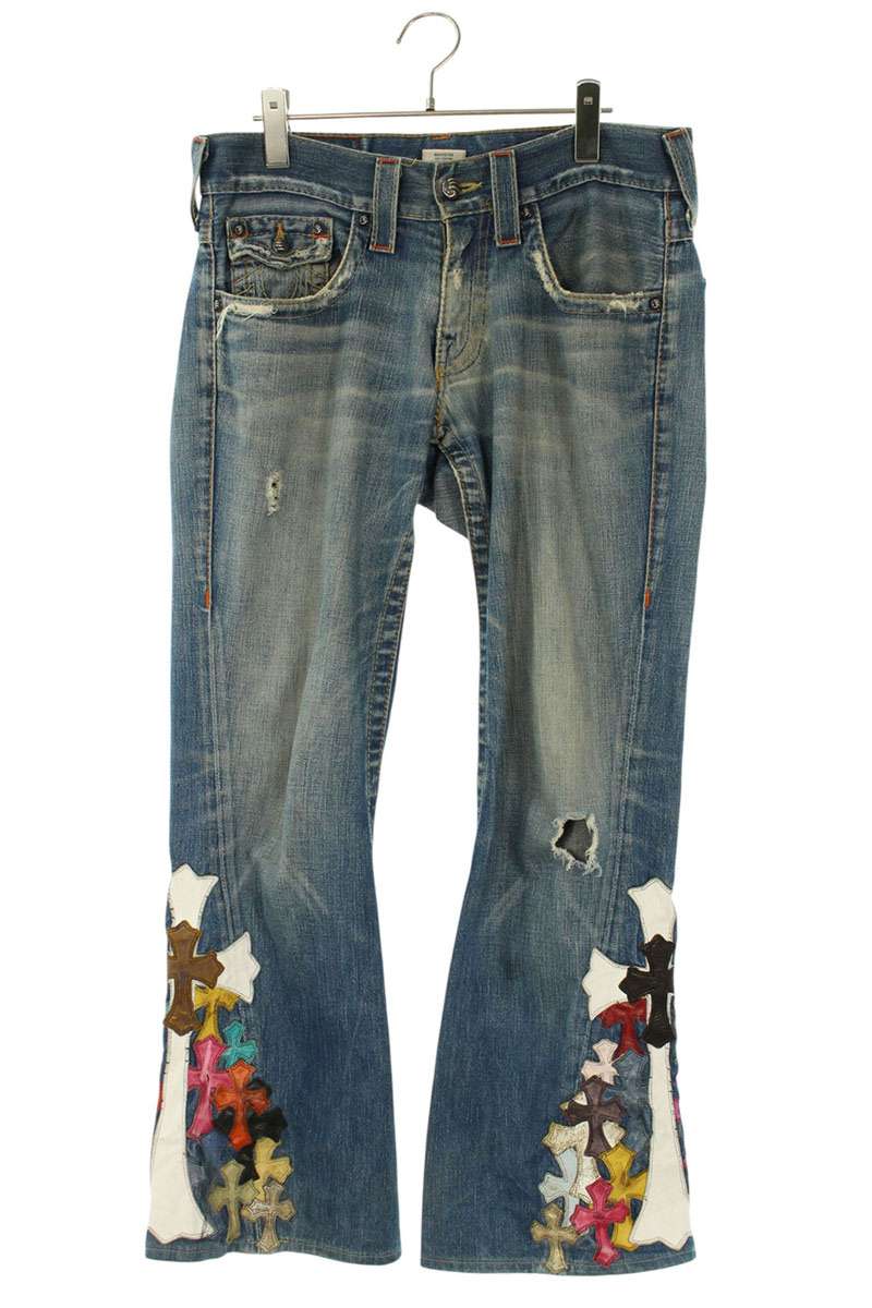 Chrome Hearts Denim pants with hem multi-patch
