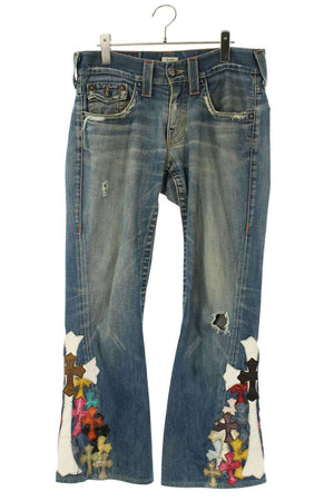 Chrome Hearts Denim pants with hem multi-patch