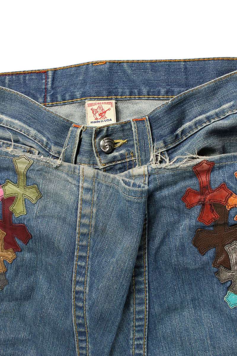 Chrome Hearts Denim pants with hem multi-patch