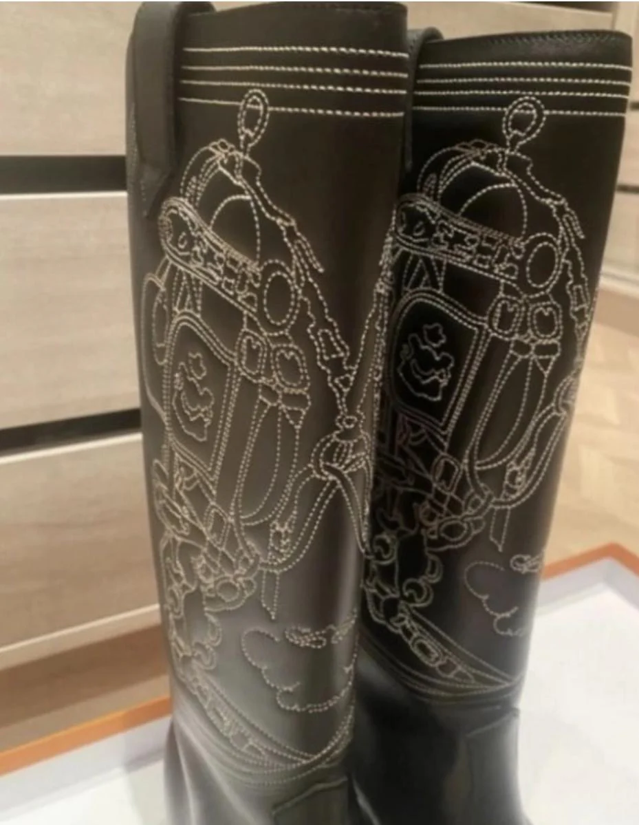 Hermès Limited Edition Cowboy Embroidered boots