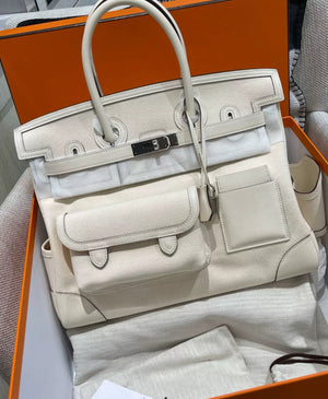 Hermès Birkin Cargo 35 Nata Toile and Swift Palladium Hardware