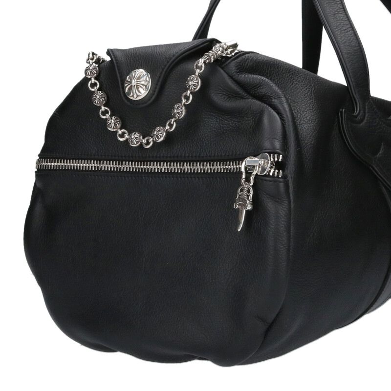 Chrome Hearts Cross-patch small CH decorative dagger zip handbag DUFFLE GYM BAG