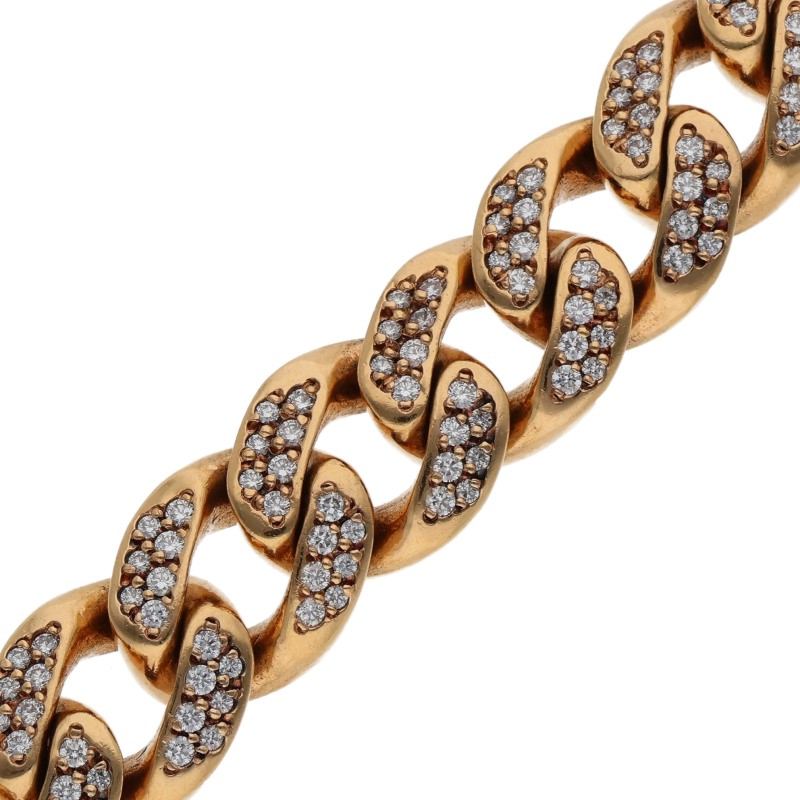 Chrome Hearts PAVE Diamond/Gold Bracelet 22K CH X BOX ID P/DIA SML/Small Box ID