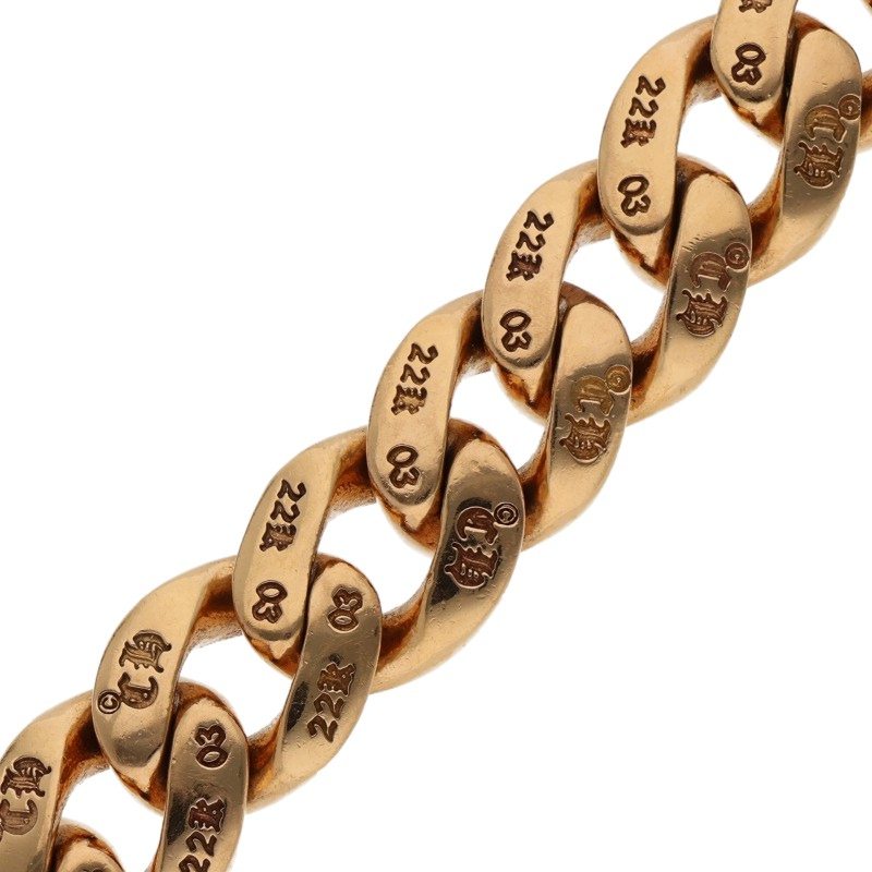Chrome Hearts PAVE Diamond/Gold Bracelet 22K CH X BOX ID P/DIA SML/Small Box ID