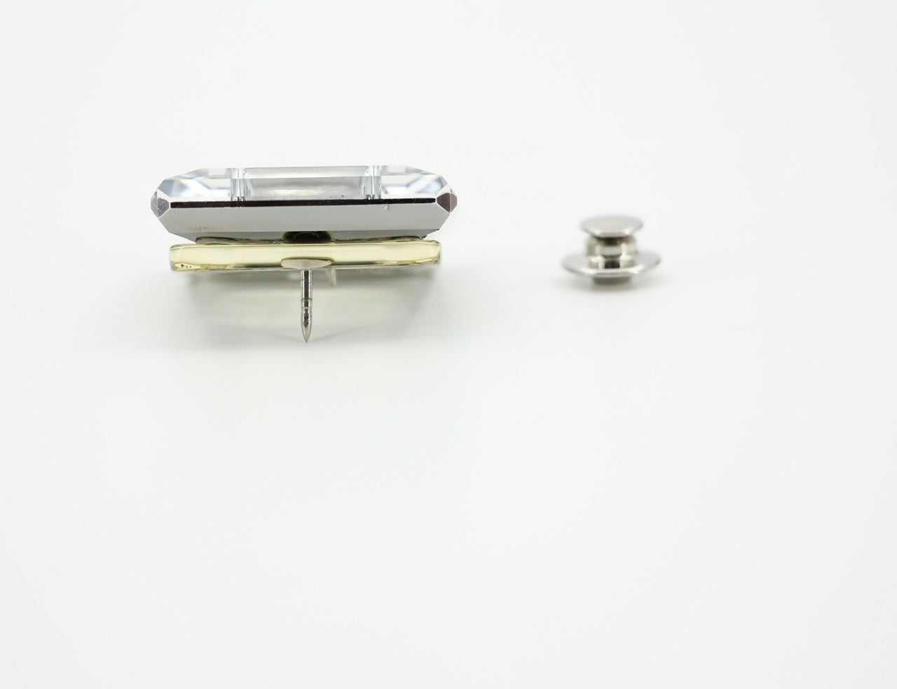 Chanel Vintage 05A Resin Mirrored Square Coco Mark Translucent Brooch