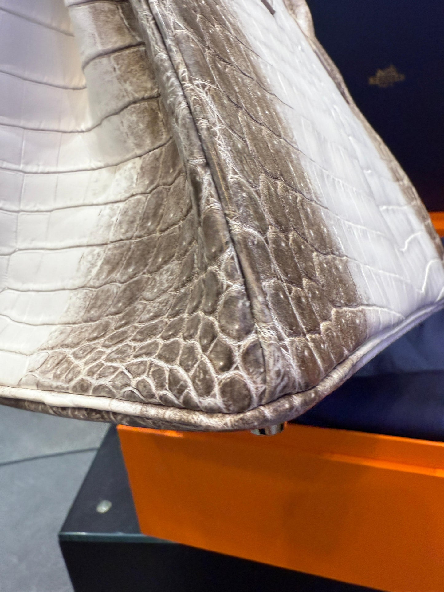 Hermès Birkin 25 Himalaya Niloticus Crocodile Gold Diamond Hardware