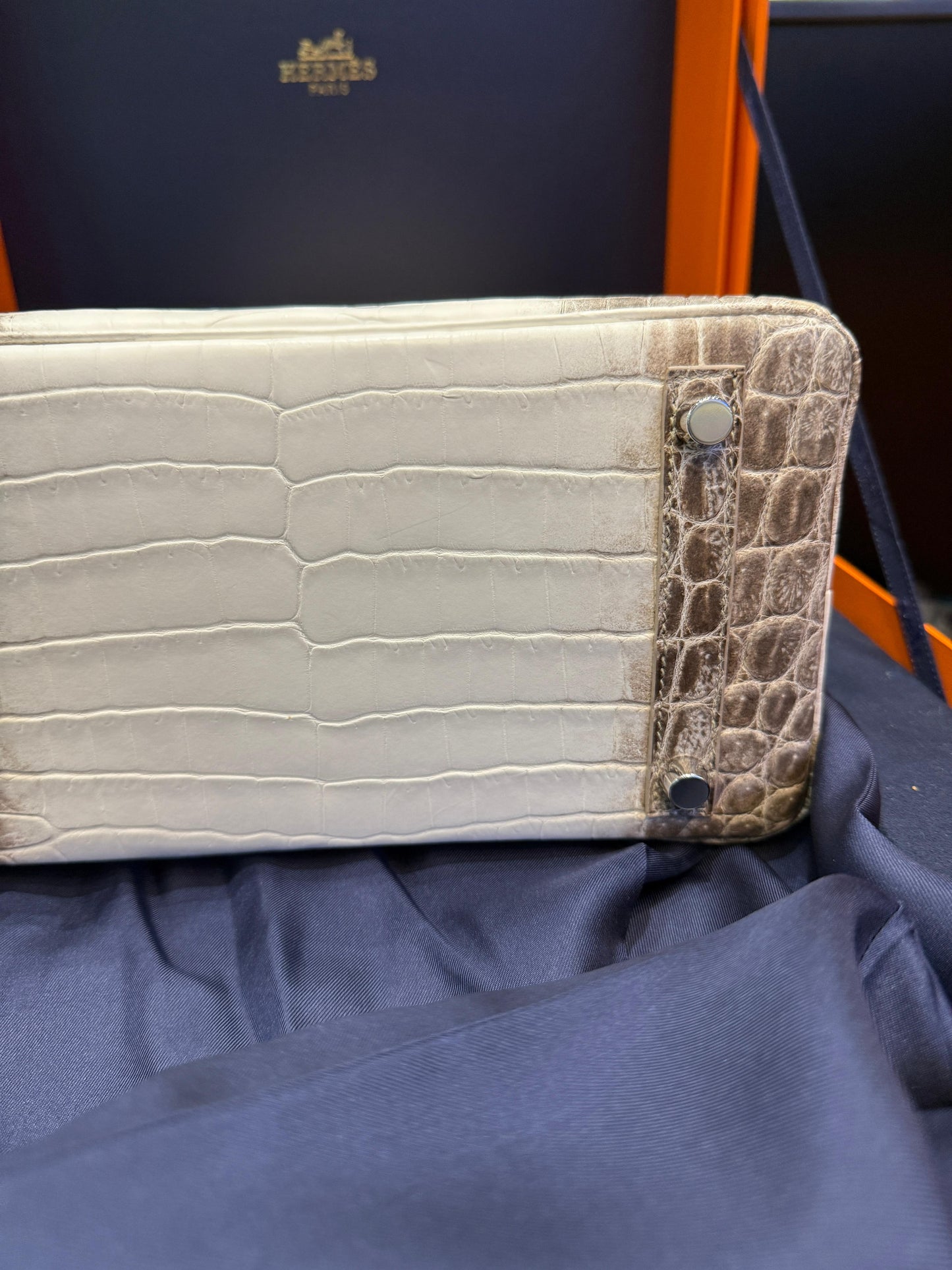 Hermès Birkin 25 Himalaya Niloticus Crocodile Gold Diamond Hardware