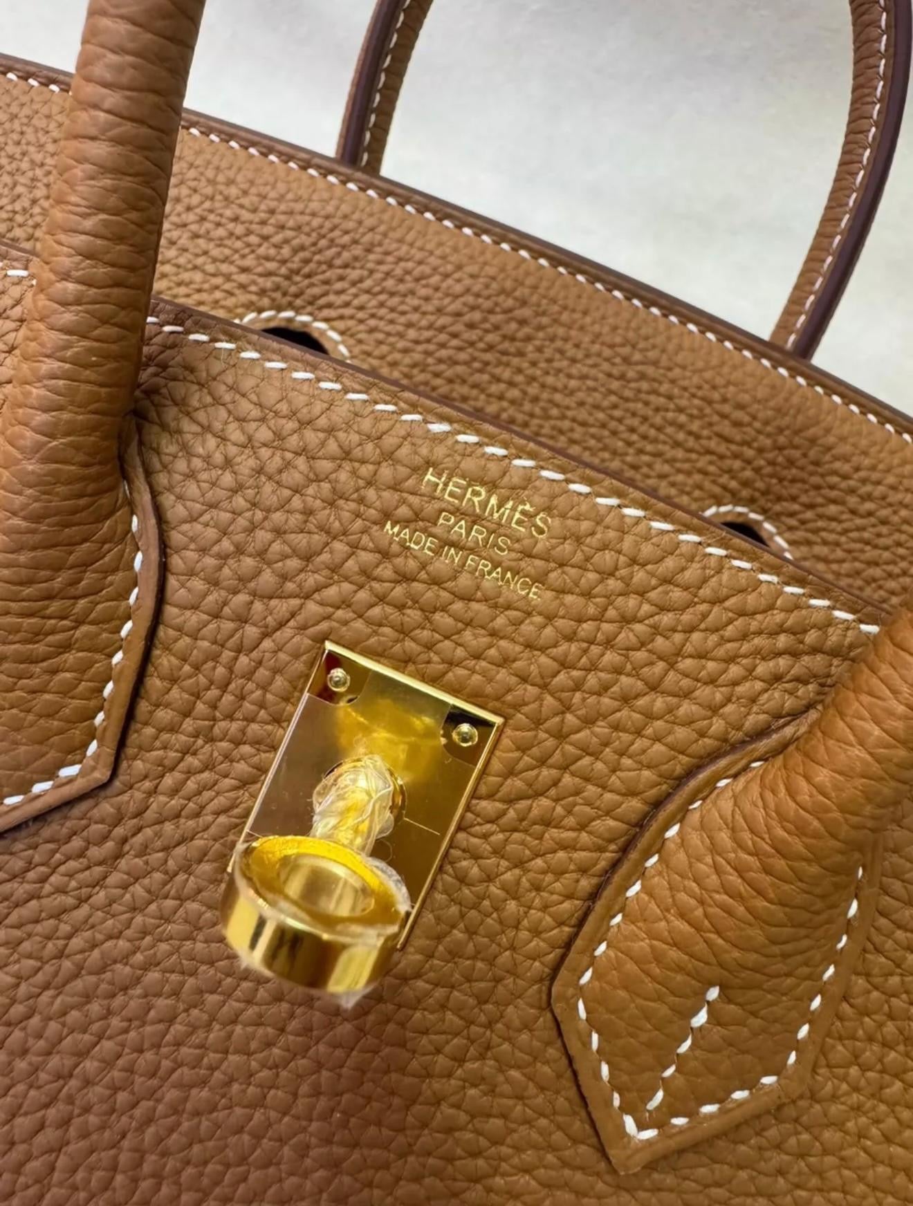 Hermès Birkin 25 Gold Togo Leather Gold Hardware