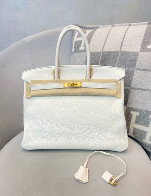 Hermès Birkin 35 White Togo Leather Gold Hardware