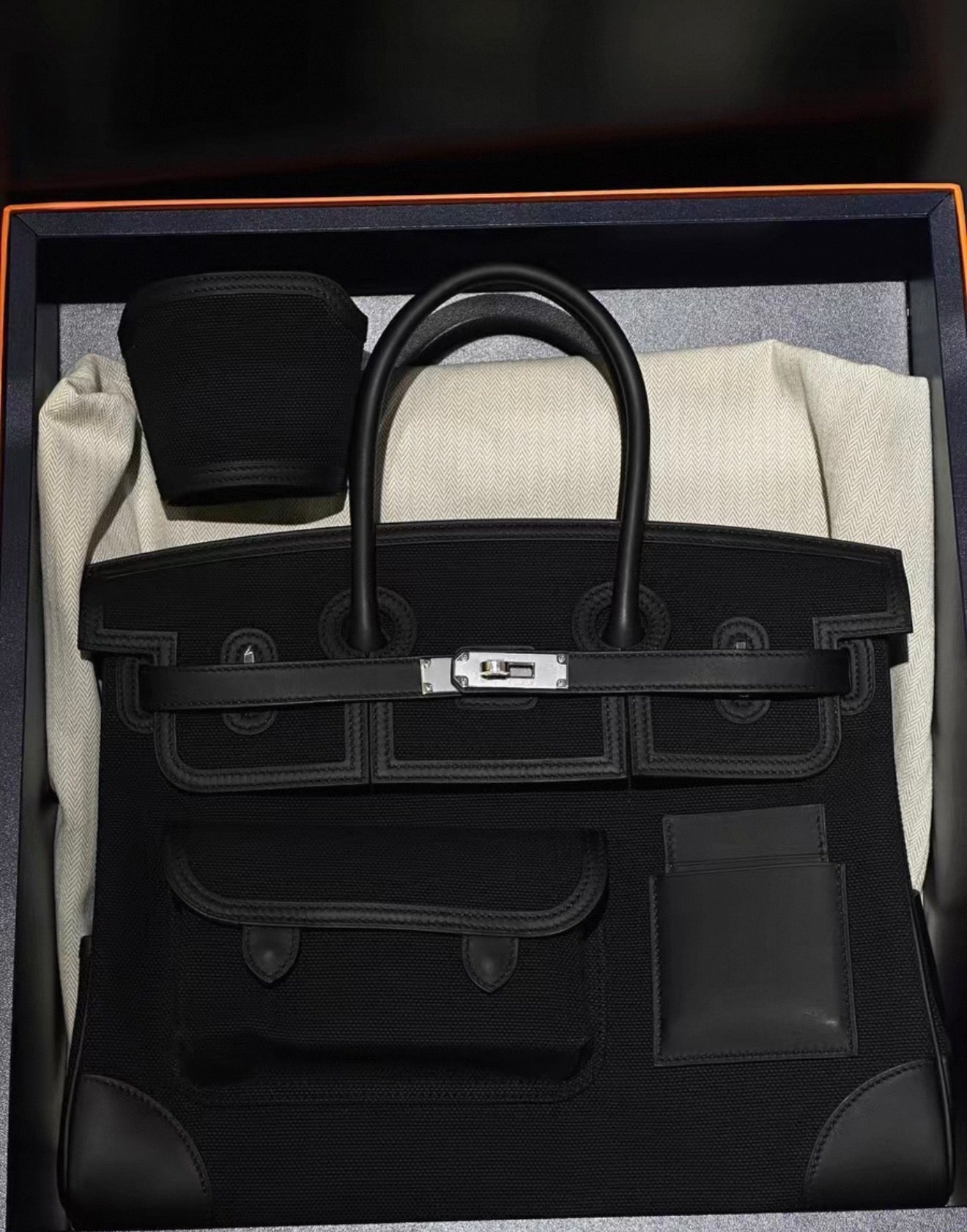 Hermès Birkin 35 Black Cargo palladium hardware