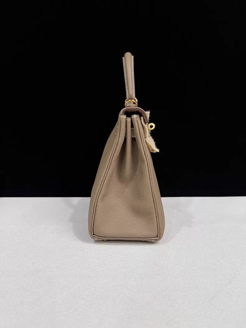 Hermes Kelly 25 Etoupe Togo leather with gold hardware
