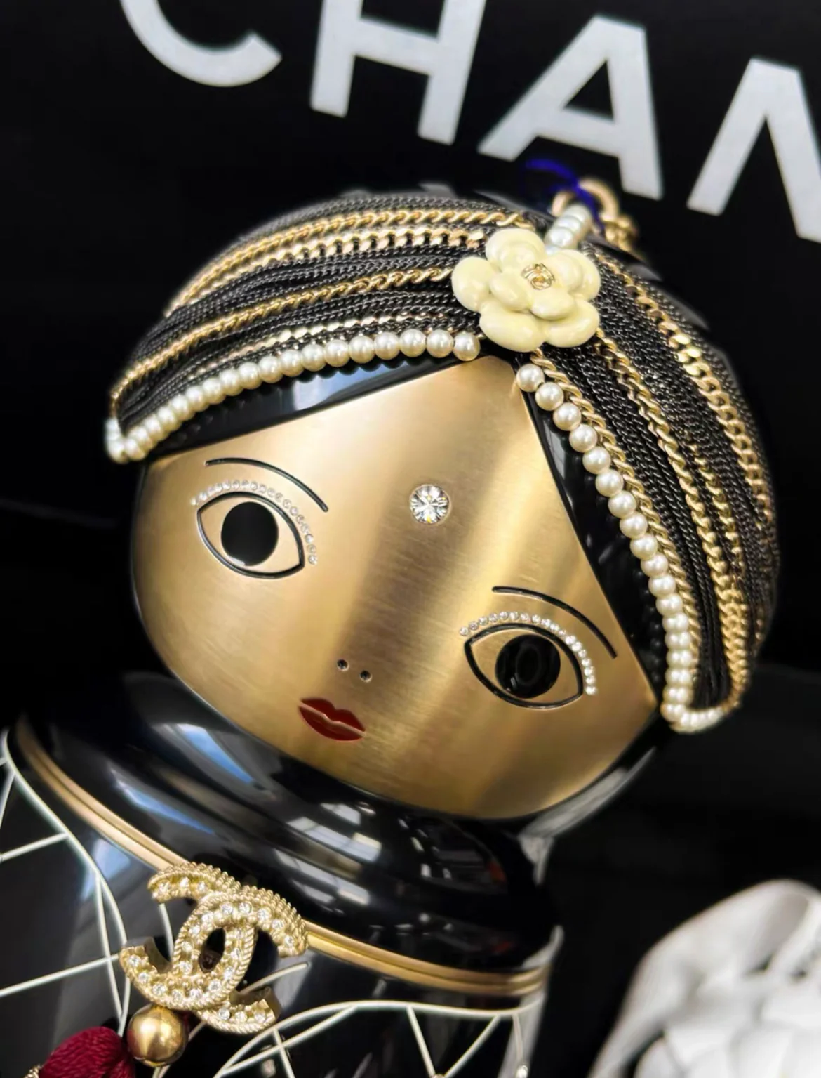 Chanel 2012 Paris-Bombay Black Lucite Métiers d’Art Matryoshka Runway Bag