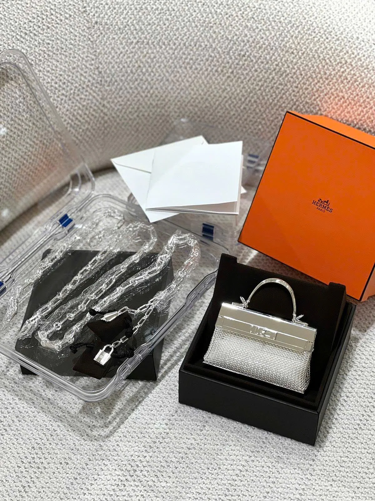 Hermes Kelly Sac Bijou Morphose Sterling Silver