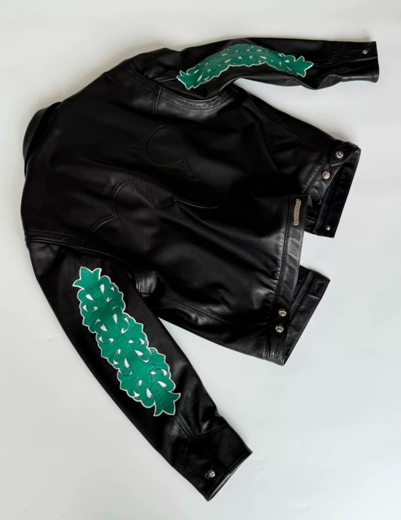 Chrome Hearts Floral Cross Western Leather Jacket