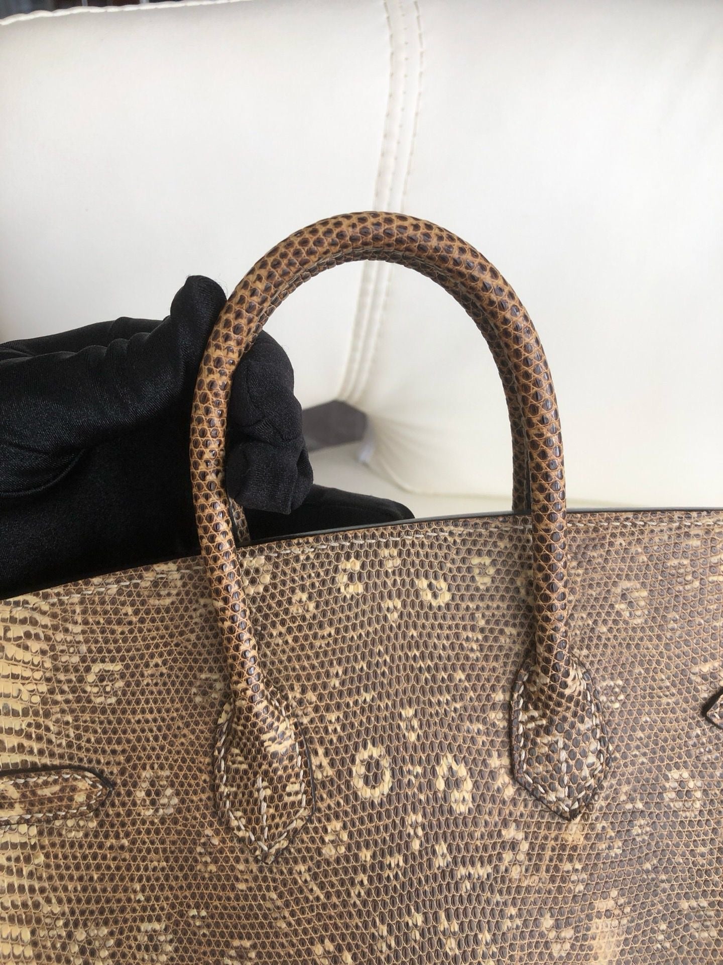 Hermès Birkin 25 Ombre Varanus Salvator Lizard Palladium Hardware
