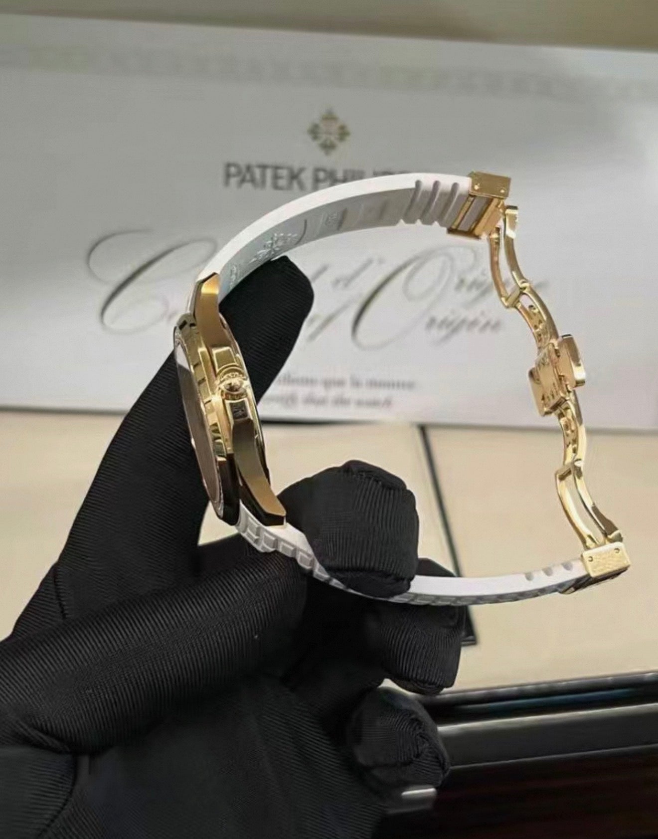 Patek Philippe PP5268/200R-001 Rose Gold Aquanaut Ladies Watch, White Dial