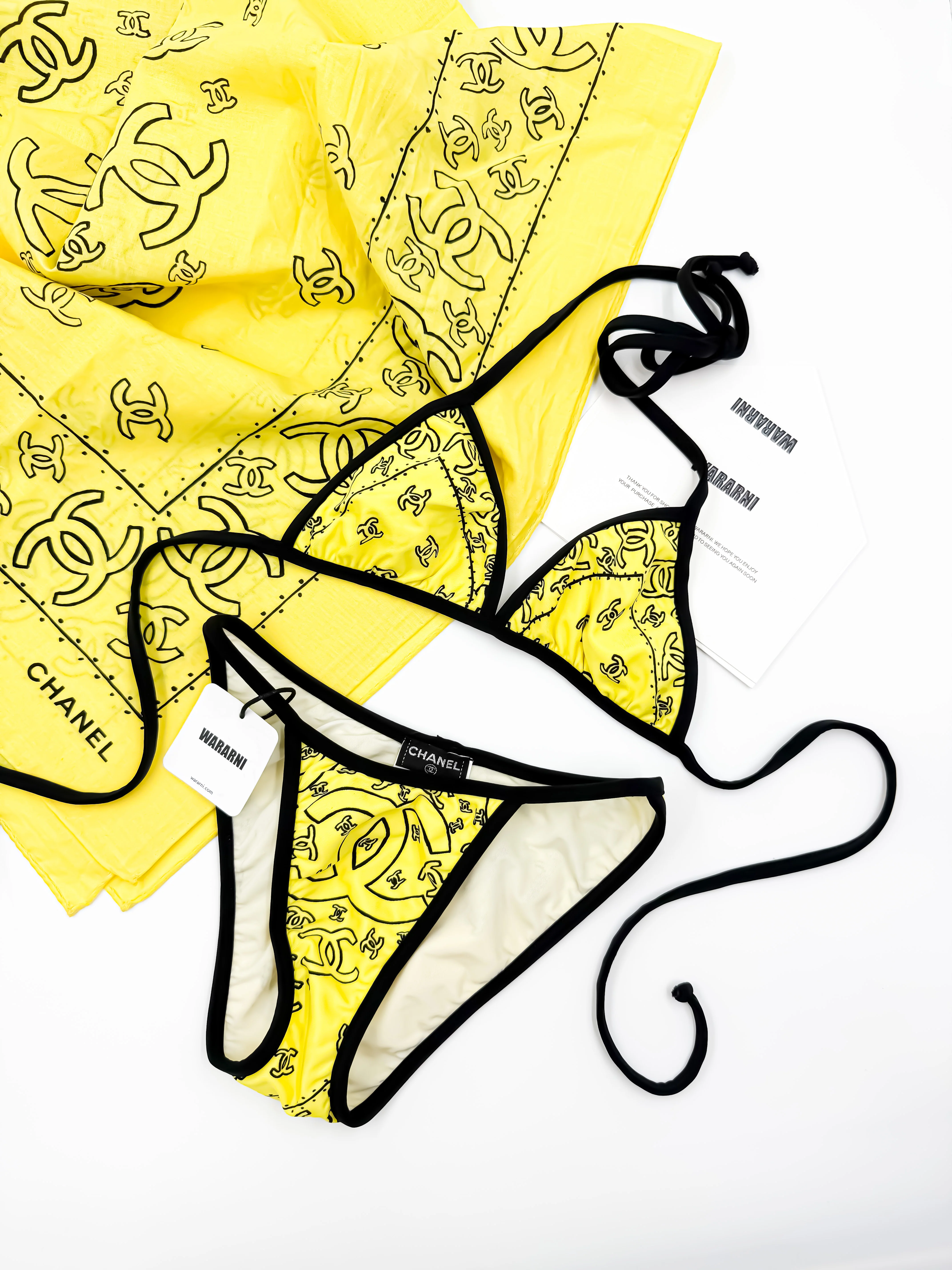 Chanel Vintage 1994 Iconic Logo Bikini Set — Ultra-Rare