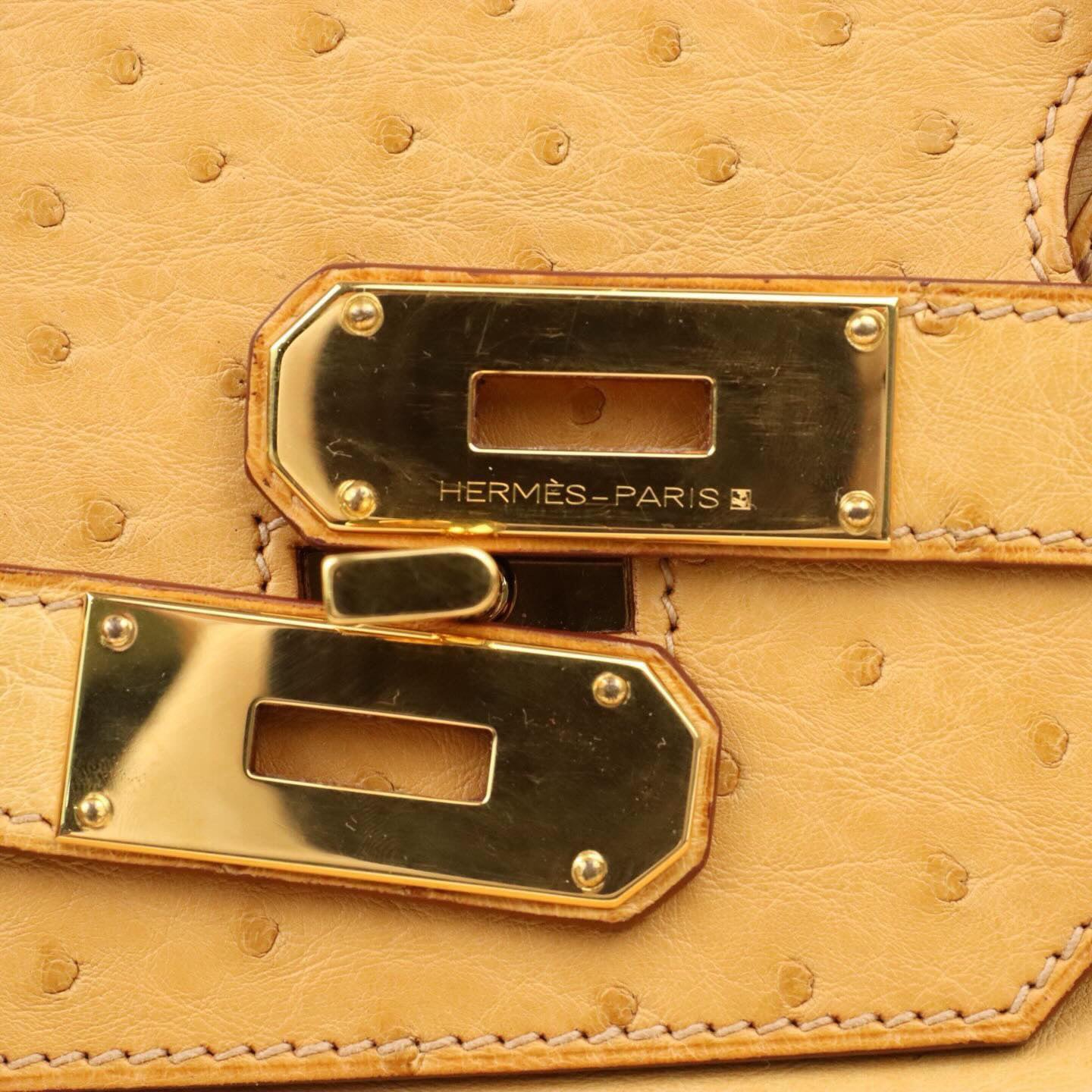 Hermes JPG Birkin Shoulder Natural Sable ostrich leather gold hardware