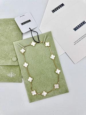 Van Cleef  Arpels Vintage Alhambra necklace, 10 motifs, 18K yellow gold, Mother-of-pearl