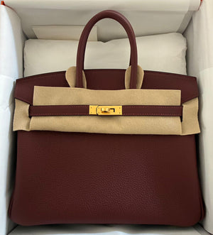 Hermes Birkin 25 Rouge H Togo Gold hardware