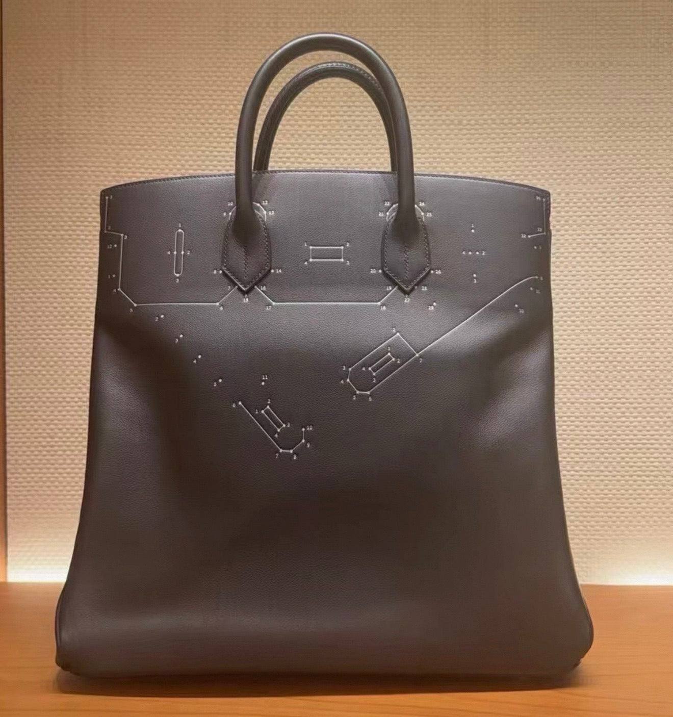 Hermes HAC 40 Hac a Relier So Black Shadow evergrain leather
