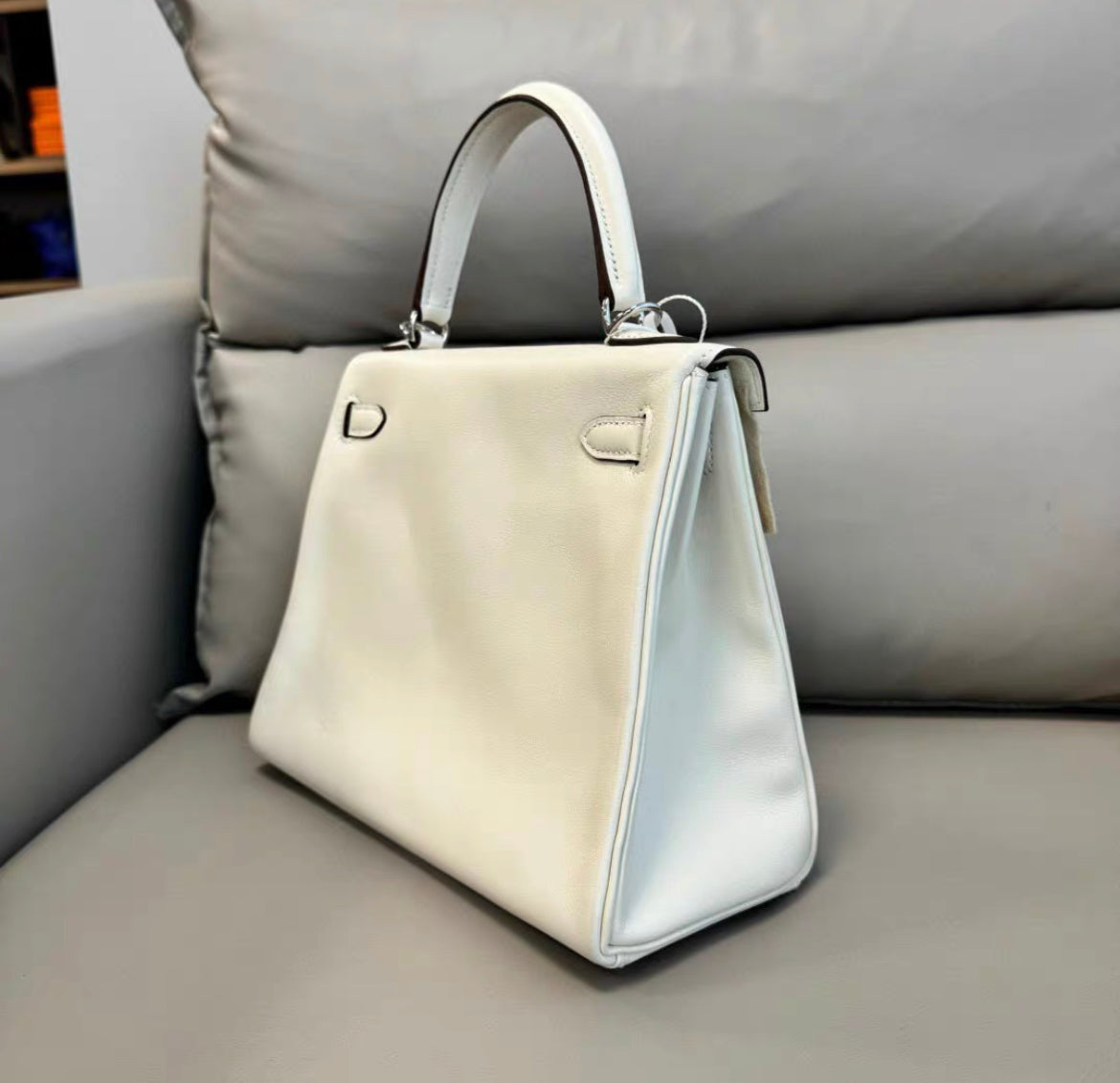 Hermes Kelly 25 Swift Nata In  Out handbag
