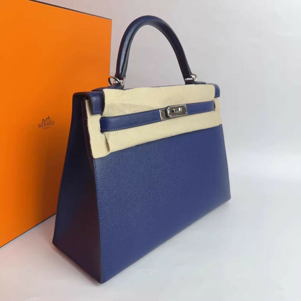 Hermès Kelly 32 – Navy Blue Epsom Leather (2)