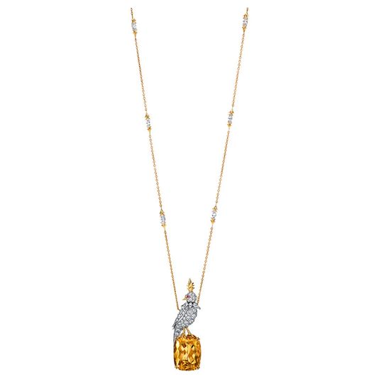 Tiffany Co. Schlumberger Bird on a Rock Necklace