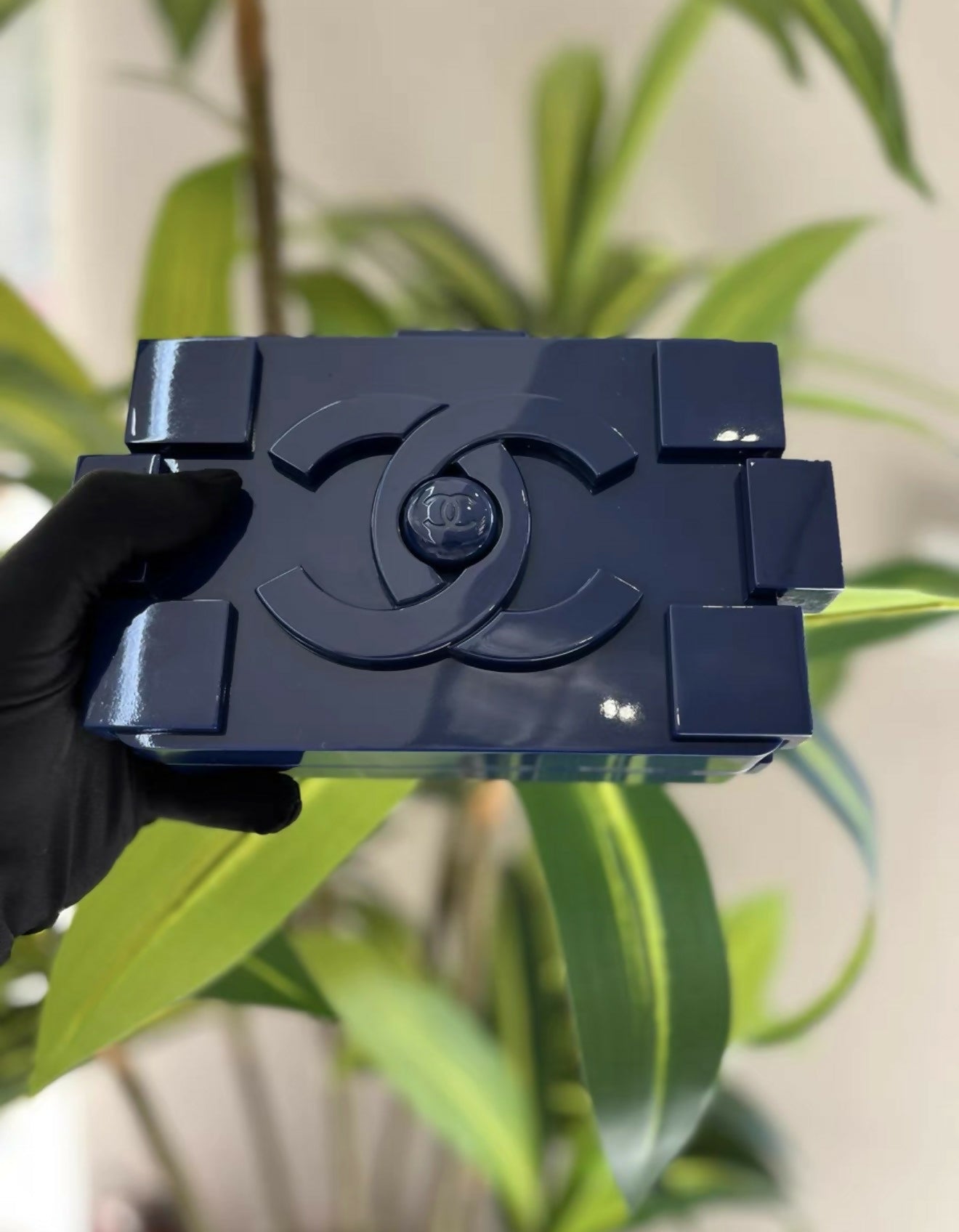 Chanel Lego Navy Clutch box