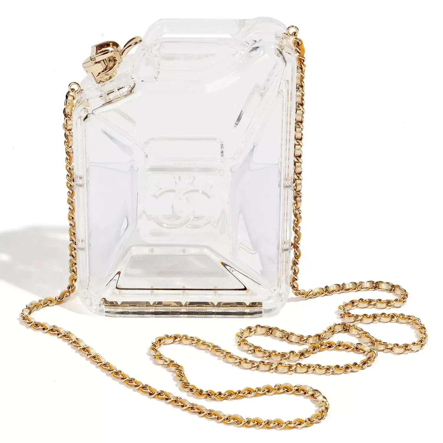 Chanel Clear Lucite “Dubai by Night” Gas Tank Minaudière — Cruise Paris–Dubai 2015