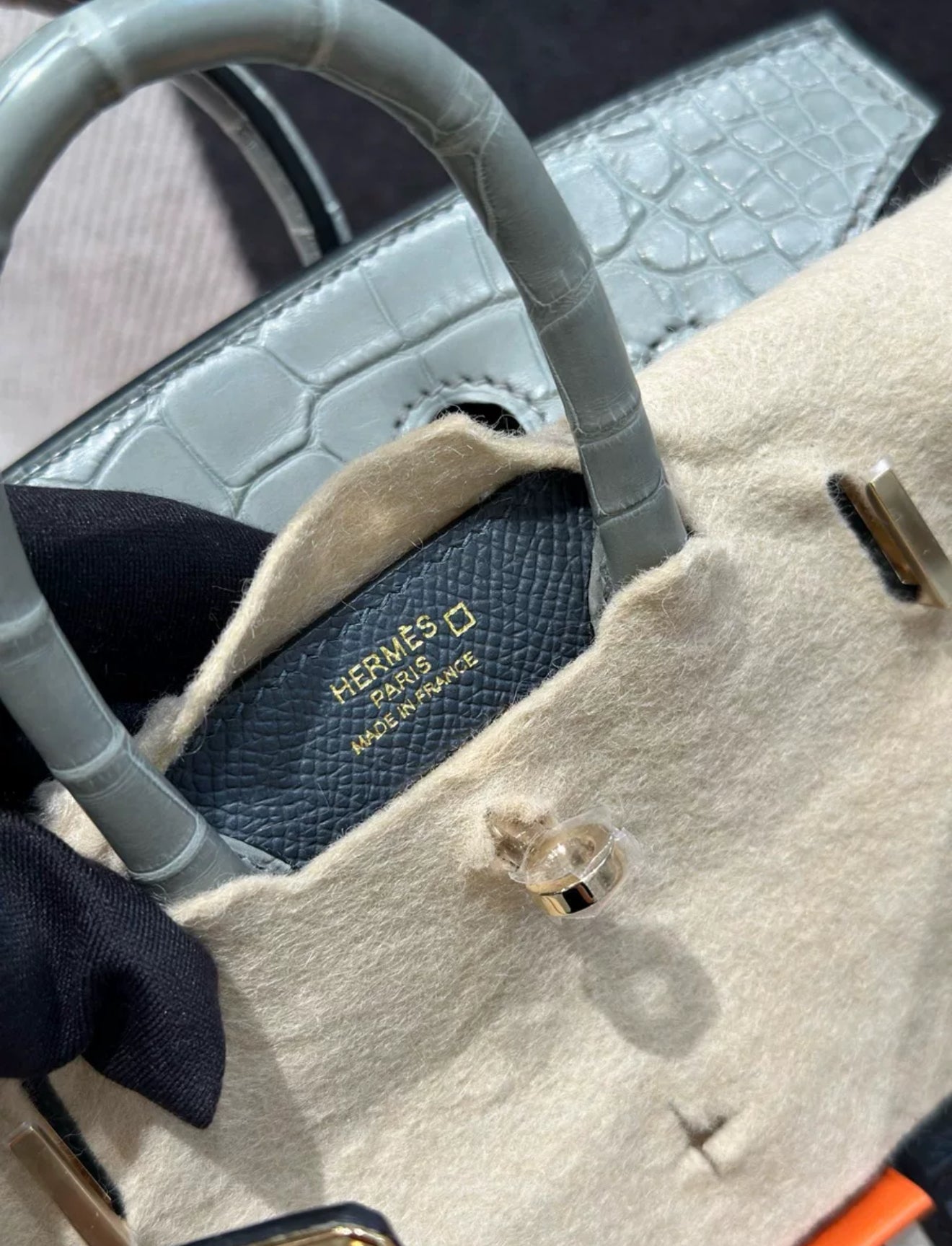 Hermes Birkin 20 Faubourg Rainy Days Gris Misty