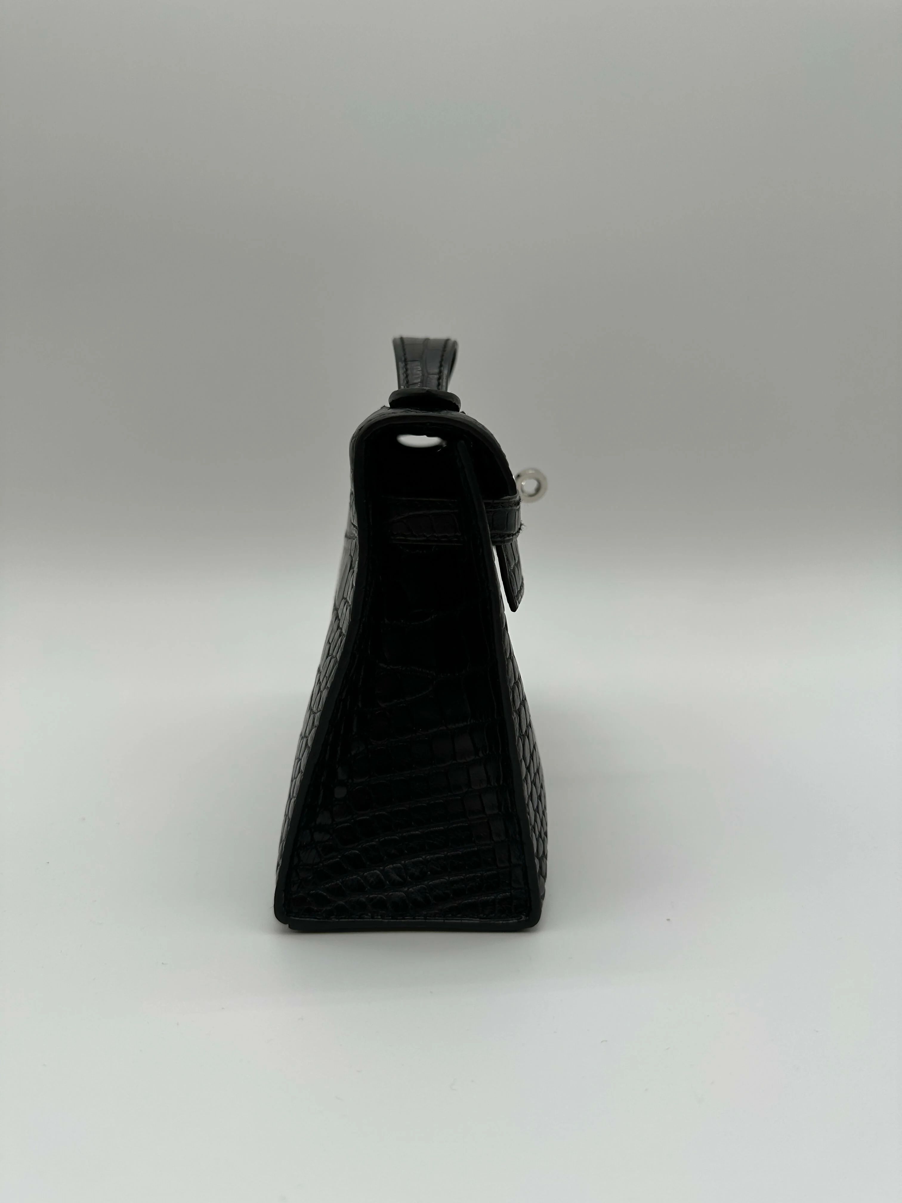 Hermès Kelly Pochette Black Matte PHW K 2025