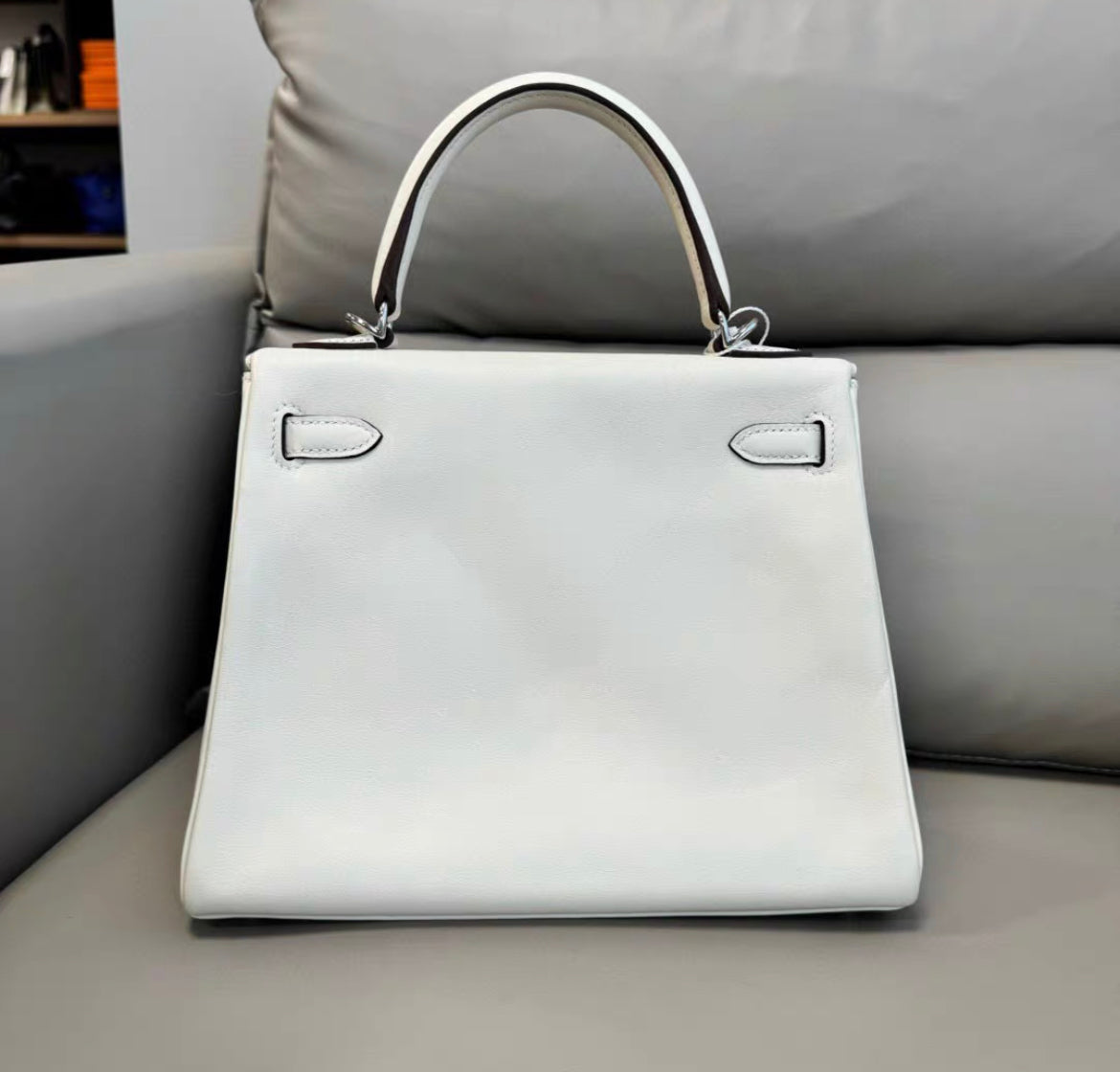 Hermes Kelly 25 Swift Nata In  Out handbag
