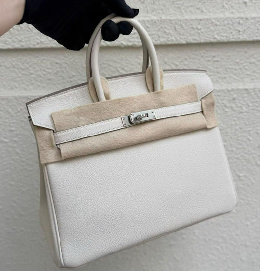 Hermes Birkin 25 Craie Togo palladium hardware