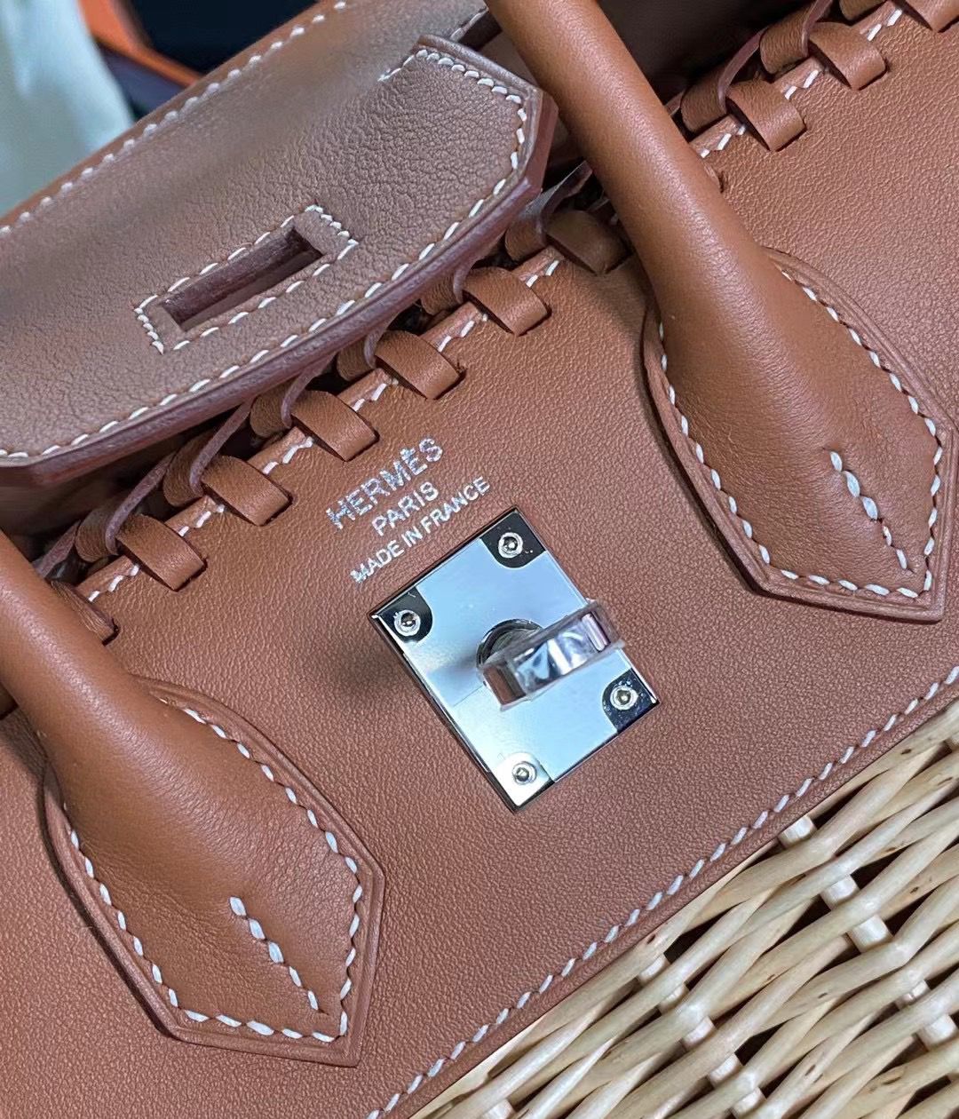 Hermès Picnic Birkin 25 Barenia Palladium Hardware