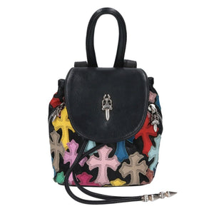 Chrome Hearts Multi-Cross Patch Leather Backpack with Dagger IGGY MINI MULTI IGGY MINI
