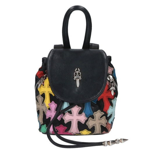 Chrome Hearts Multi-Cross Patch Leather Backpack with Dagger IGGY MINI MULTI IGGY MINI