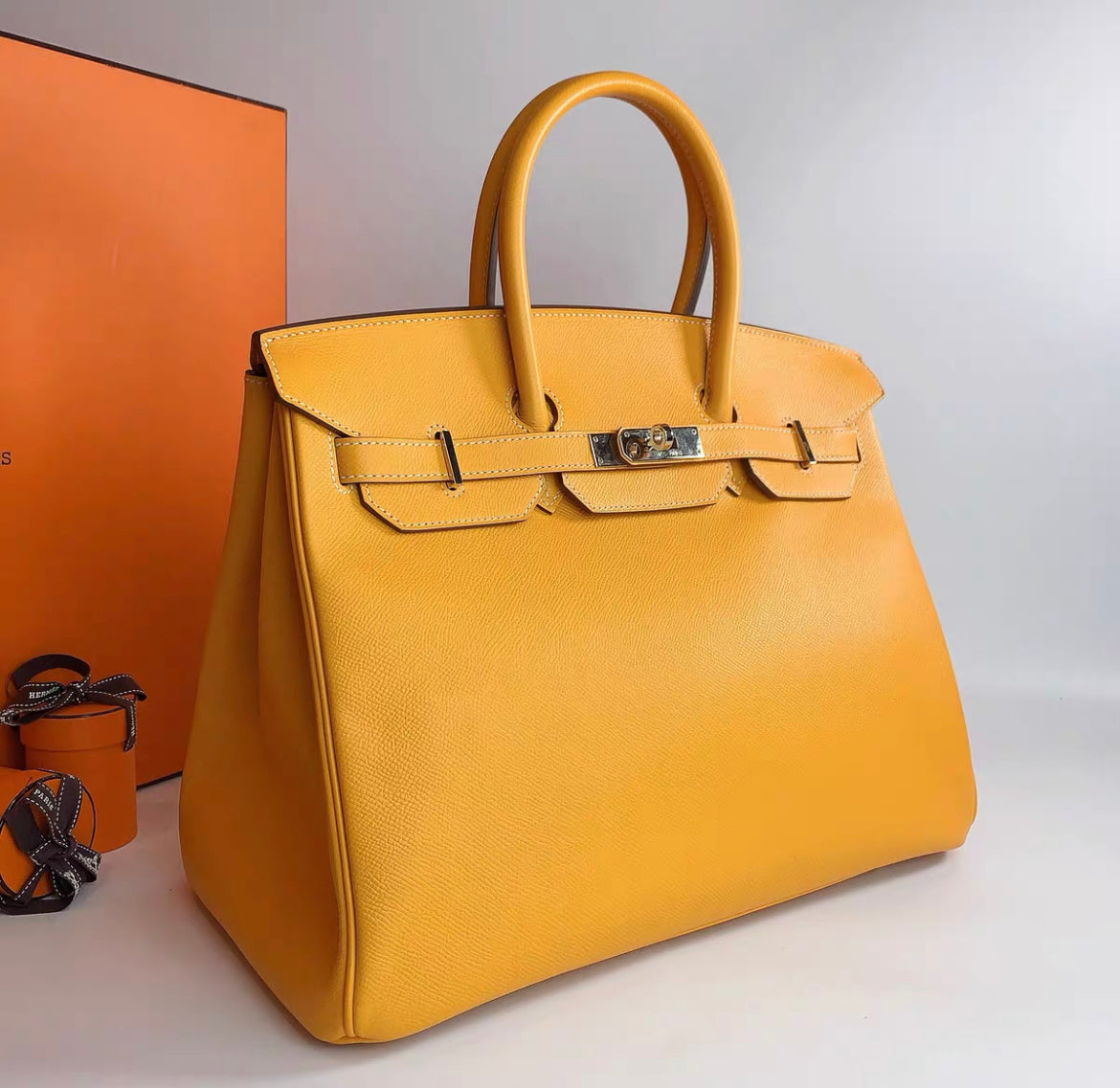 Hermès Birkin 35 Jaune Dor  Potiron Candy Epsom