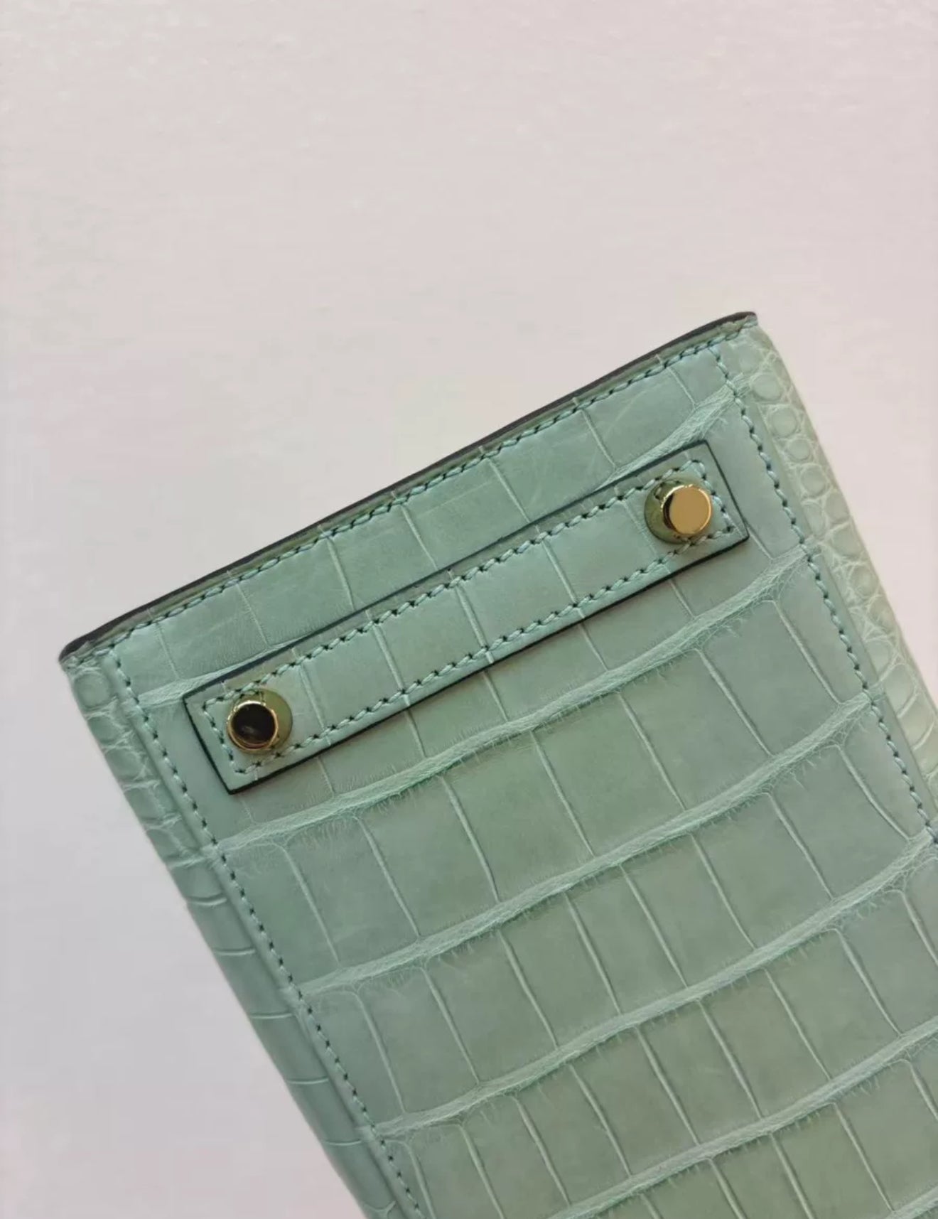 Hermès Birkin 20 Vert dEau Matt Alligator Gold Hardware