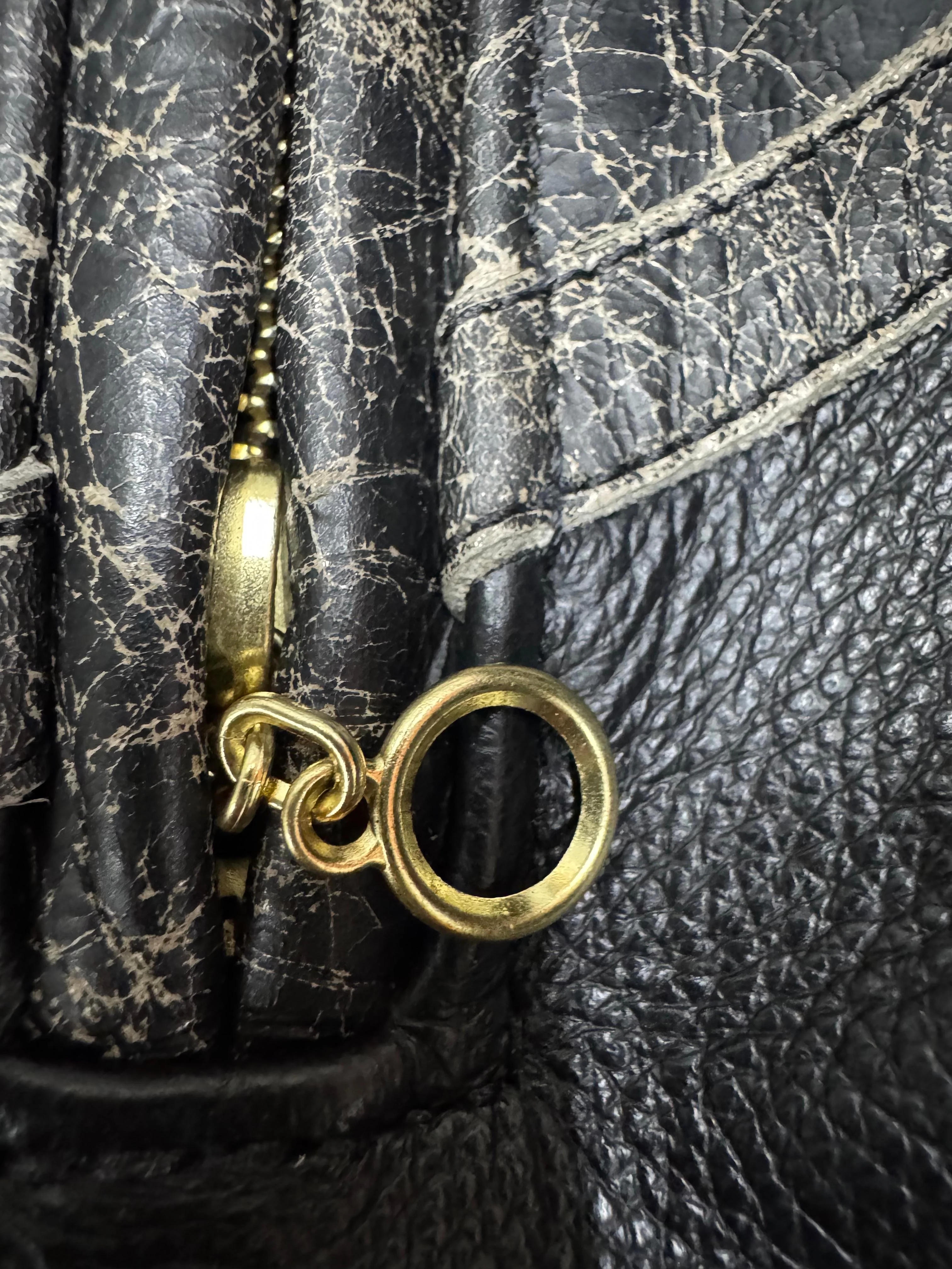 Aimé Leon Dore/ Vanson distressed Leather Moto Jacket - size M