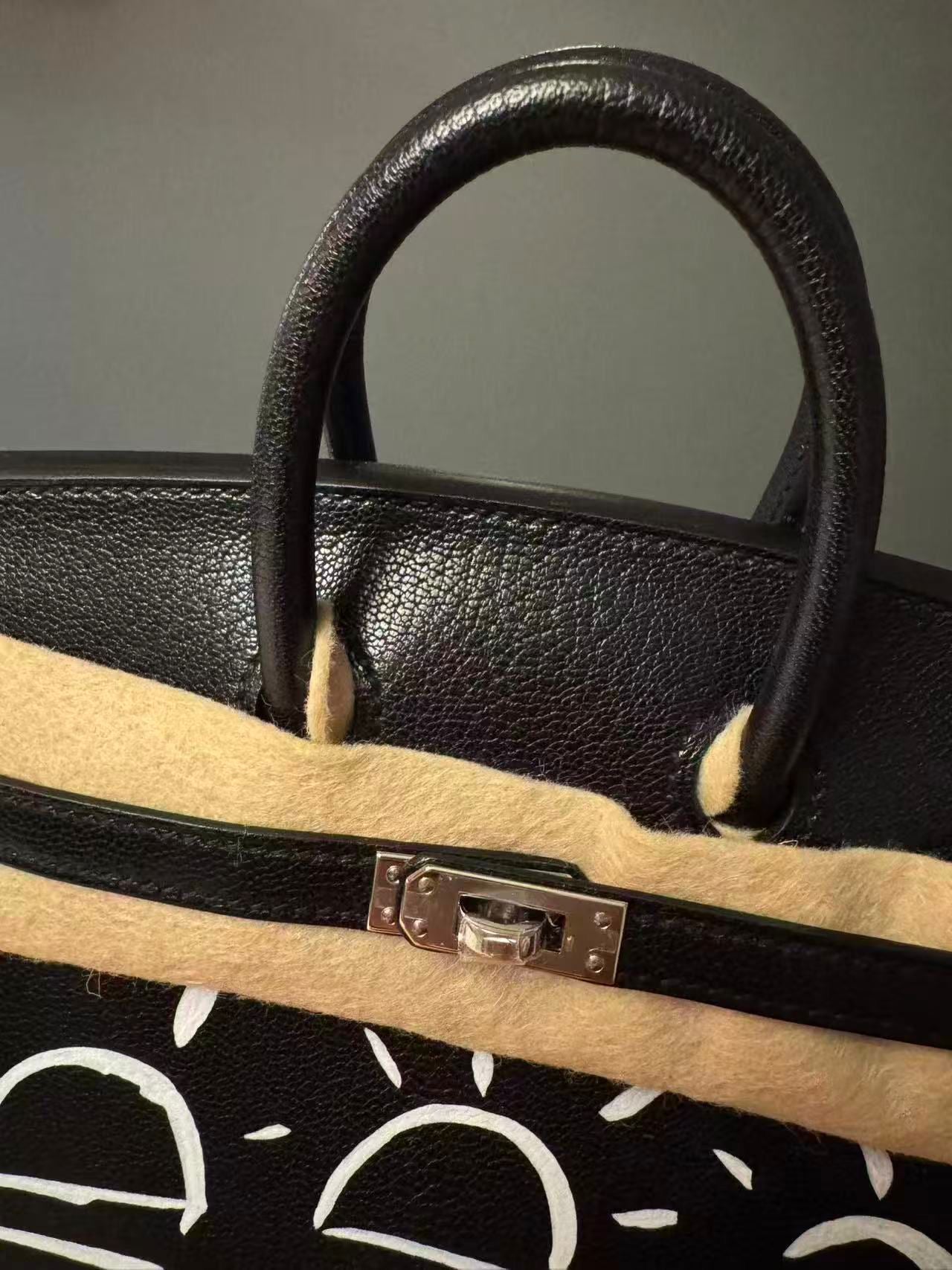 HERMÈS BIRKIN 20 FAUBOURG DISCO VEAU BOX NOIR PALLADIUM HARDWARE