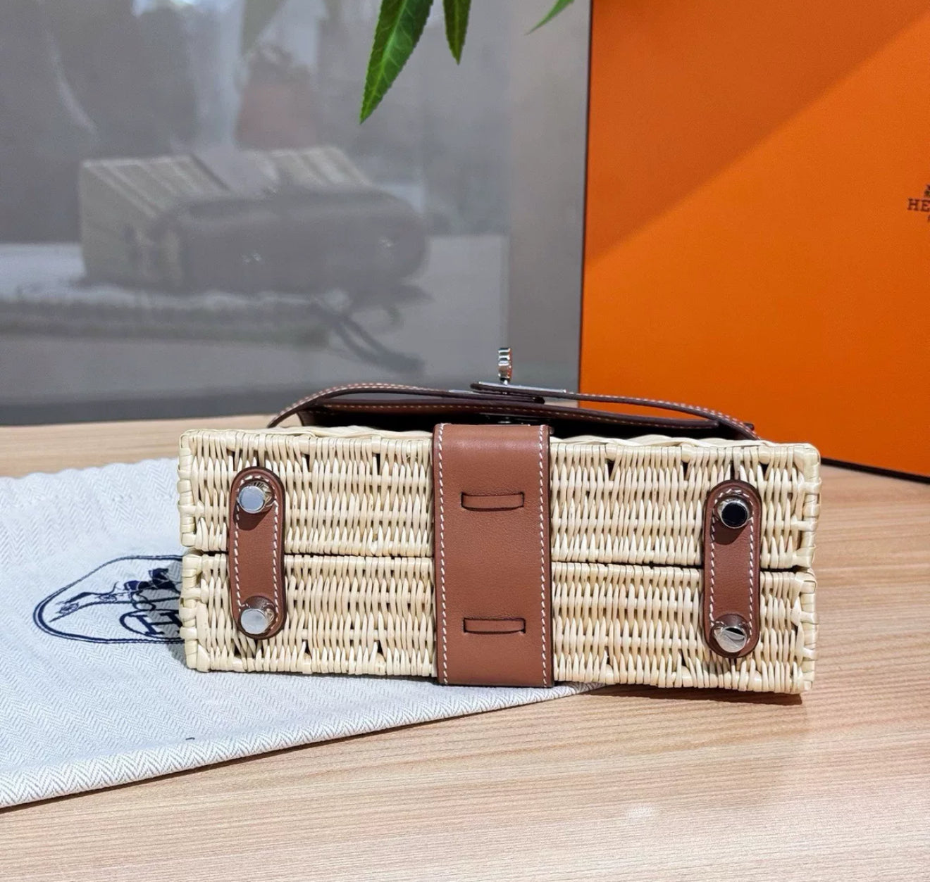 Hermès Kelly 20 Mini Picnic Barenia Osier Wicker Palladium Hardware