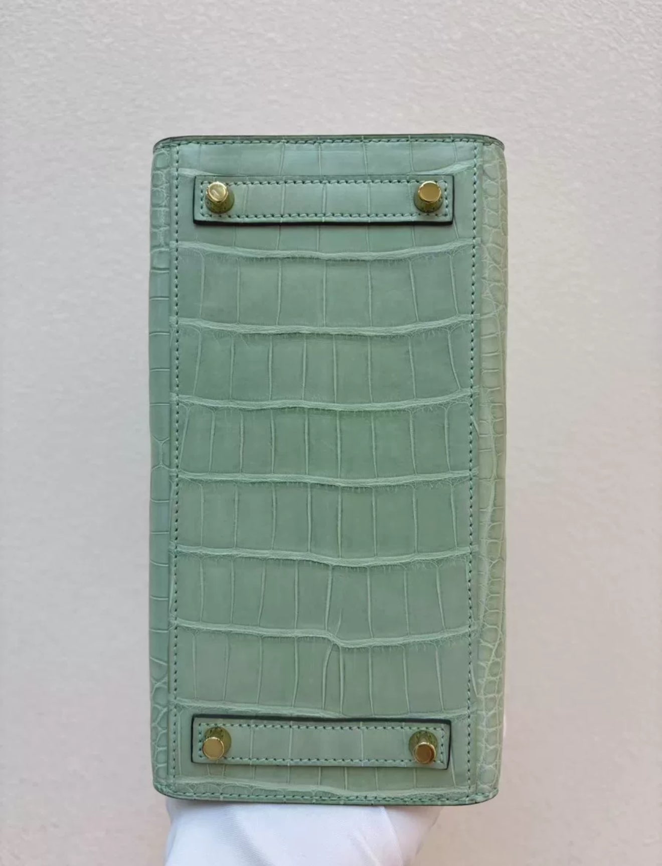 Hermès Birkin 20 Vert dEau Matt Alligator Gold Hardware