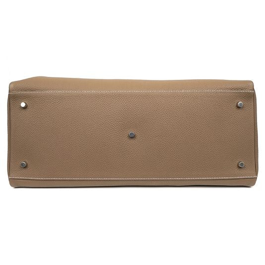 Hermes Etoupe Voyage Kelly 50 Bag